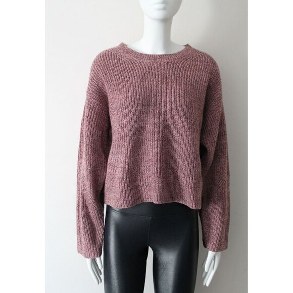Rag & Bone Jubliee Crew Sweater Dusty Rose Size Large Merino Wool Knit - Picture 3 of 12